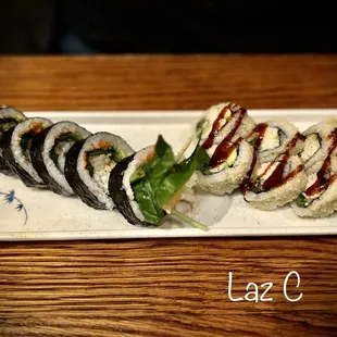 Crunchy California roll &amp; Shrimp Tempura rolls