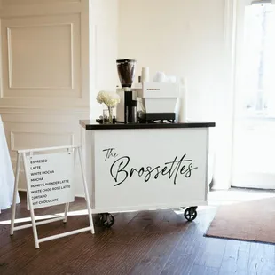 a sign for a coffee shop