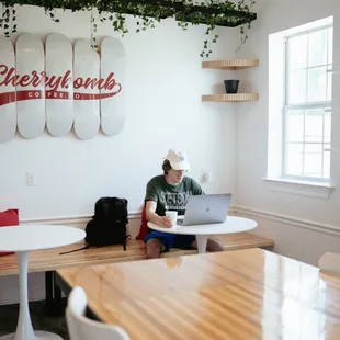 a man working on his laptop