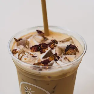 a close up of a drink