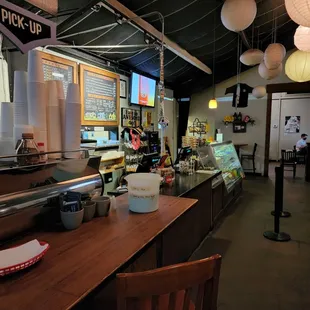 the interior of the restaurant