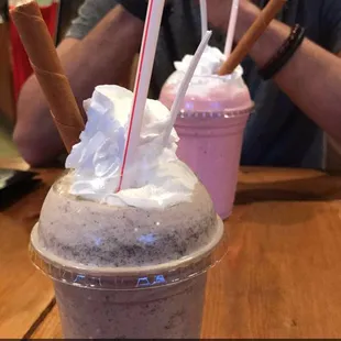 Oreo and Strawberry Shake