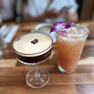 Espresso Martini, Hawaiian  Margarita of some kind