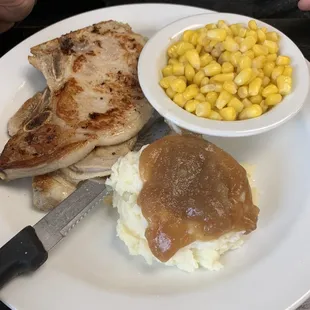 Pork chops and mashed