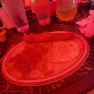 a plate of food on a table