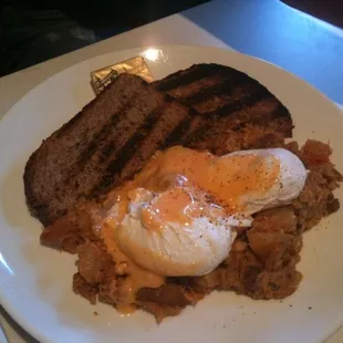 Poached Eggs with Salmon Hash
