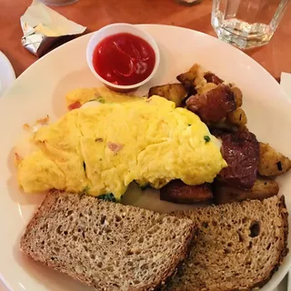 Brie Scallion Tomato Omelet