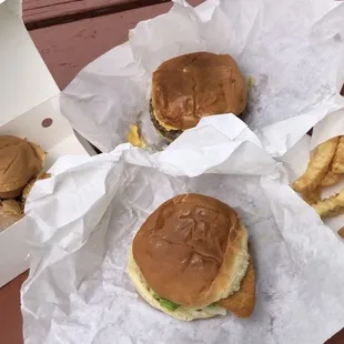 a sandwich and french fries