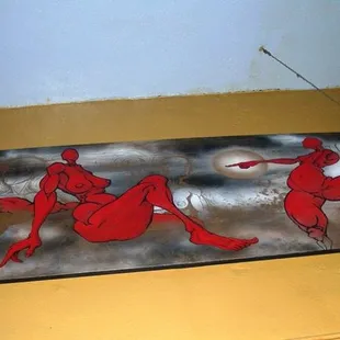 Pic of art on the walls.