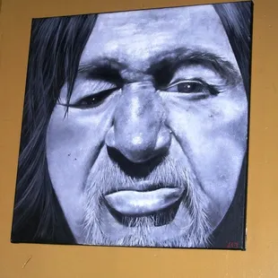 Pic of art on the walls.