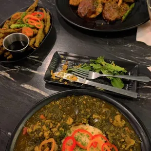 a plate of food on a table