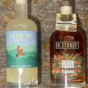 Our purchase: Lemon Liqueur ($19.99/bottle) and Dr Stoner&apos;s Smoky Herb Whisky ($32.99/bottle) (prices as of Oct &apos;21)