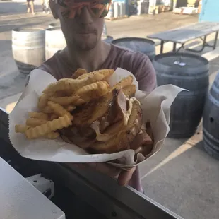 French grilled cheese w/seasoned fries!