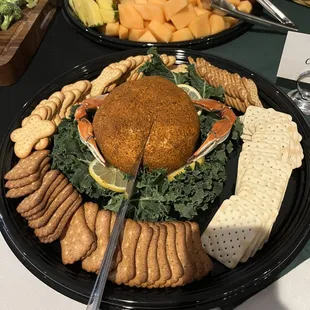Crab Ball Spread with Crackers!