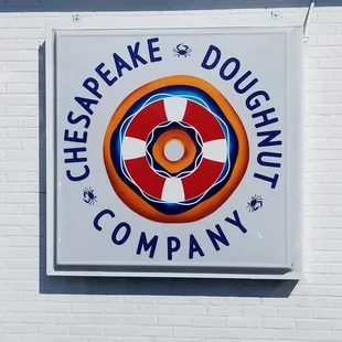 This is the sign for Chesapeake Doughnut Company.