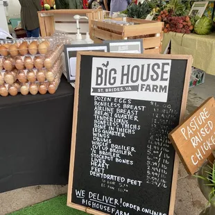 a blackboard with a price list