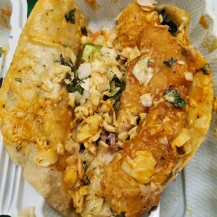 Rockfish taco. Messy, but delicious!