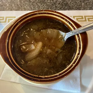 Crock of French Onion Soup (no cheese or croutons)