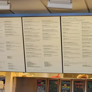 Overhead menu
