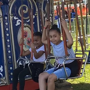 My baby's love the swings! A nice way to catch a breeze too