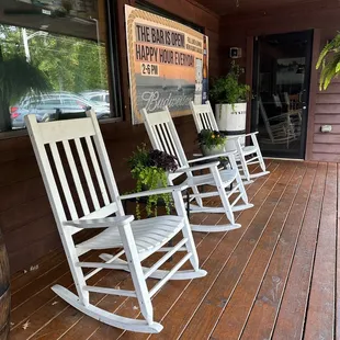 Front porch of the restaurant