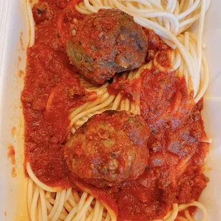Spaghetti &amp; Meatballs (portion that comes with Family Special)