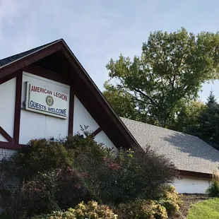 the front of the building