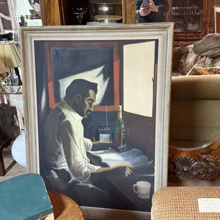 All sorts of original unique paintings with interesting subjects. Stories and history behind everything...