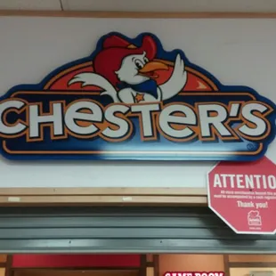 a sign for the restaurant