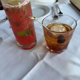 Strawberry Mojito &amp; Old Fashioned