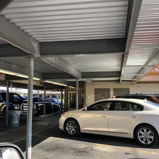 cars parked in a parking garage