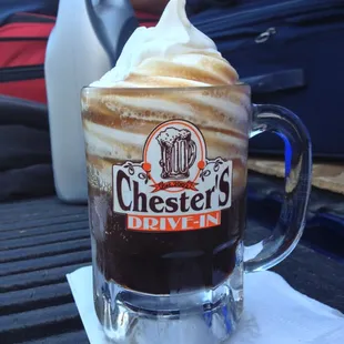 Root beer float hits the spot!