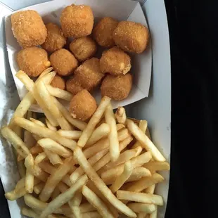 Fantastic French fries and real Wisconsin cheese curds.