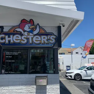 the front of the restaurant