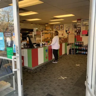 a woman at the counter