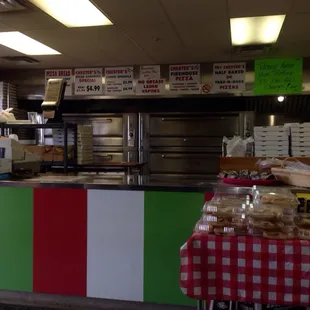 Serious pizza capacity with four ovens. That should handle 24 16 inch pizzas at a time.