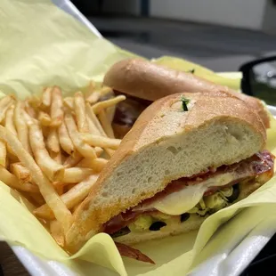 Italian grinder with fries