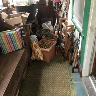 clutter on back entrance