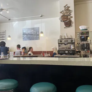 At the counter