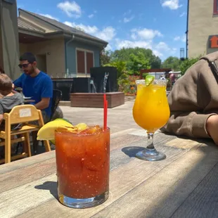 Bloody Mary and mango margarita