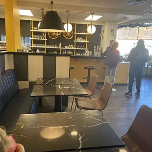 Inside coffee bar