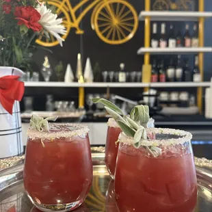 Super delicious pomegranate, margaritas
