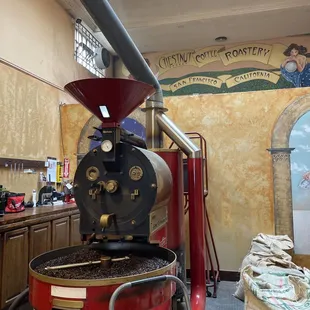 In house fresh roasted coffee beans