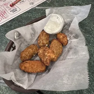 Jalapeño poppers with ranch dressing