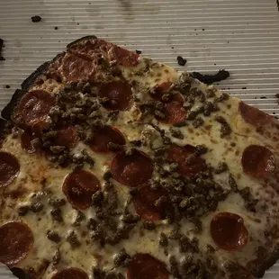 Large GF pepperoni and sausage pizza