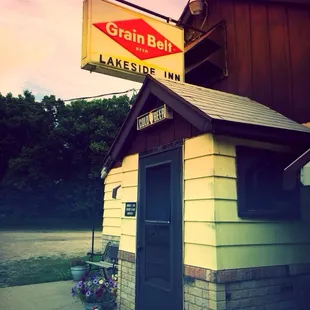 Front of the building!