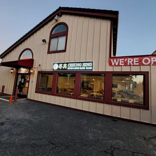 Outside back entrance of restaurant