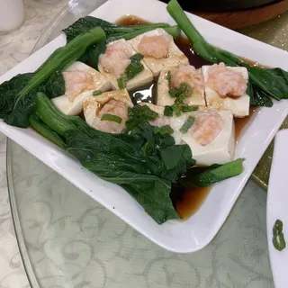 J2. Tofu Steamed with Prawns