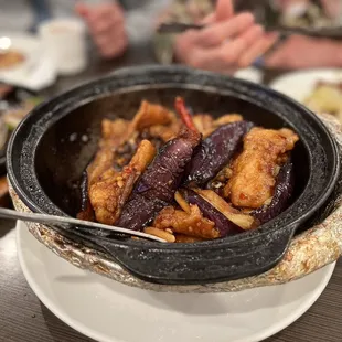 116. Spicy Eggplant with Fish in Clay Pot