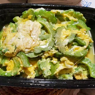 114. Pan Fried Egg with Bitter Melon